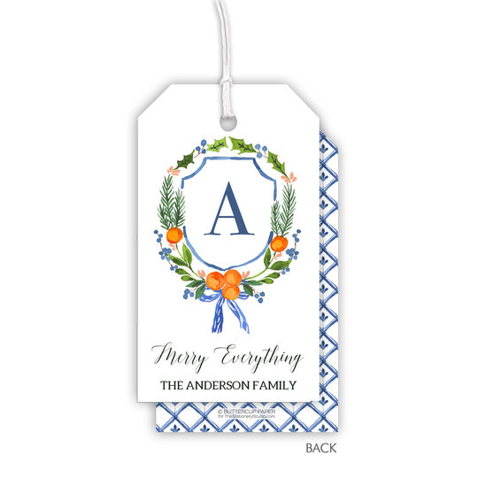 Holiday Citrus Wreath Gift Tags